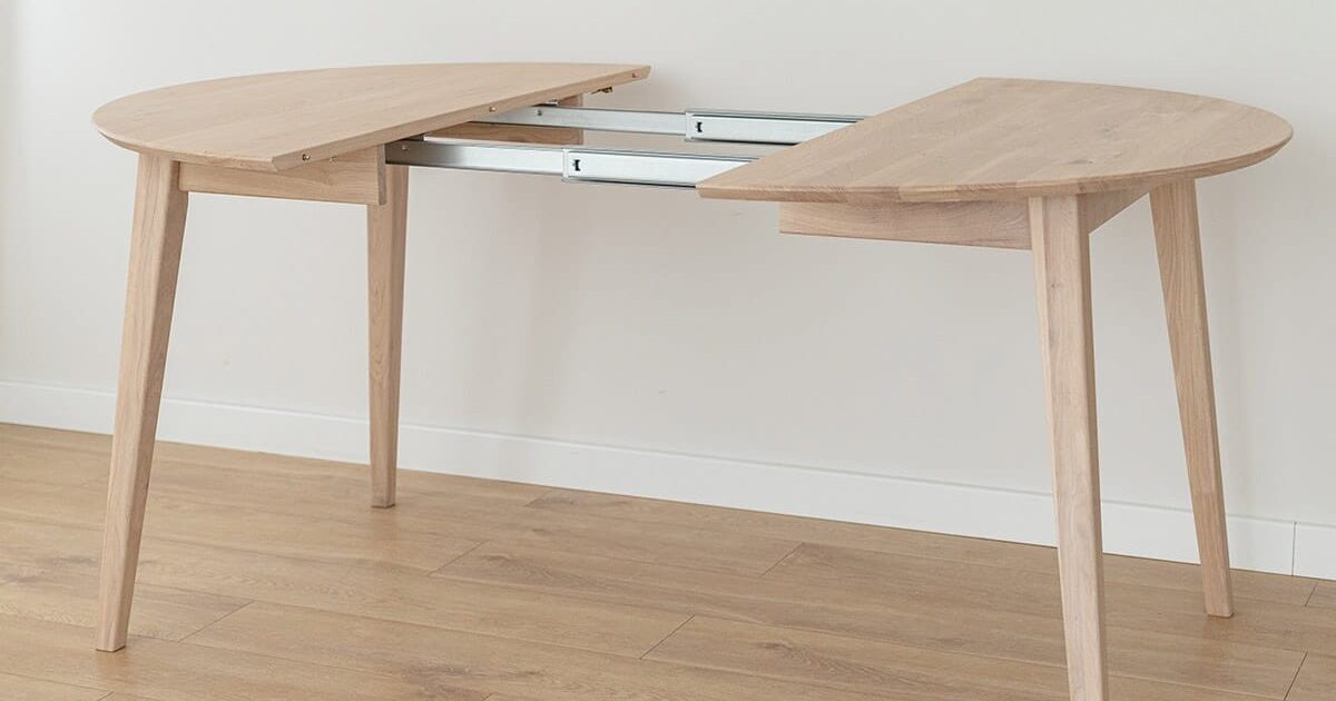 Lunden söögilaud 110cm_160_valgendatud tamm5 Ovaalne söögilaud Lunden (pikendatav) 110/160cm, erinevad värvid - Image 12