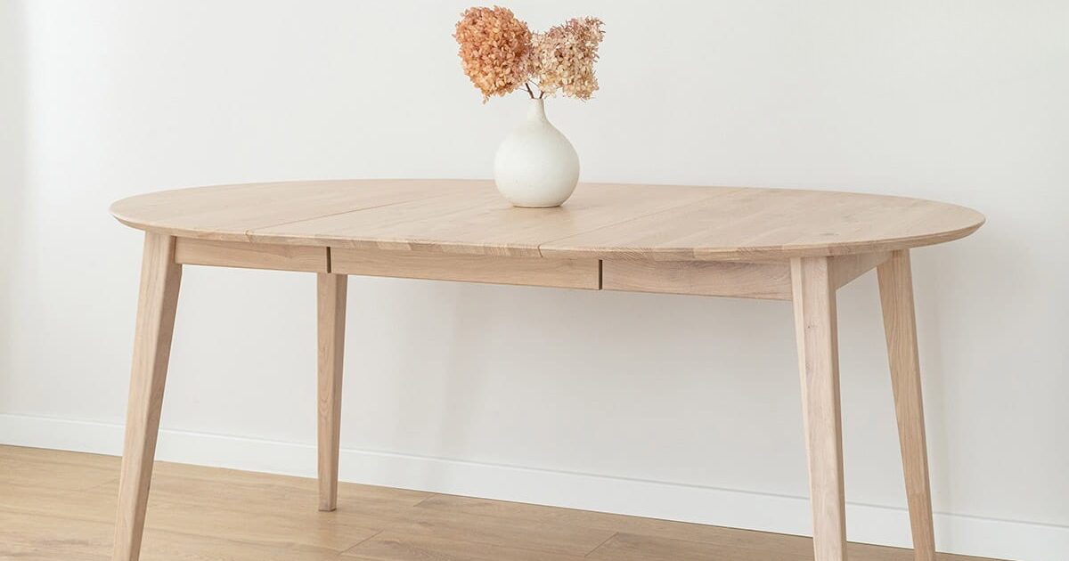 Lunden söögilaud 110cm_160_valgendatud tamm7 Ovaalne söögilaud Lunden (pikendatav) 110/160cm, erinevad värvid - Image 11