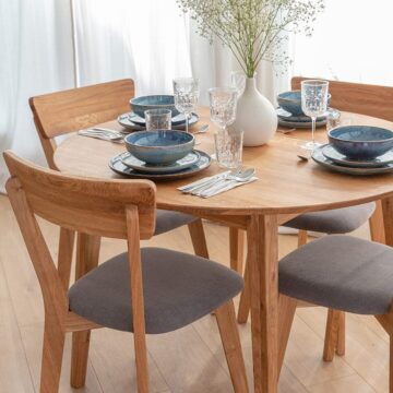 Ümmargune söögilaud Lunden 90cm, erinevad värvid