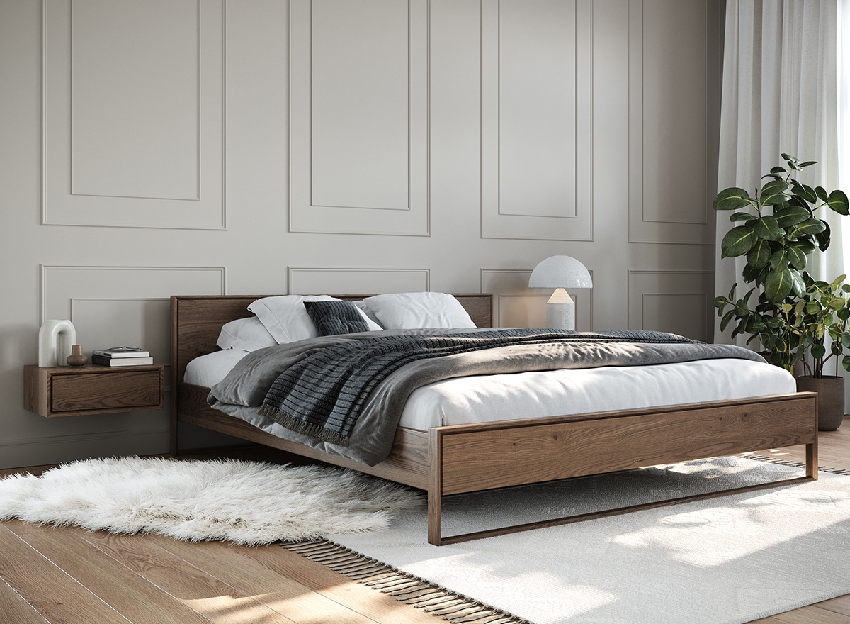 Adrin voodi_Nordin sisustus_suitsune tamm1.jpg2 Täispuidust voodi Adri 140cm x 200cm, erinevad värvid - Pilt 4